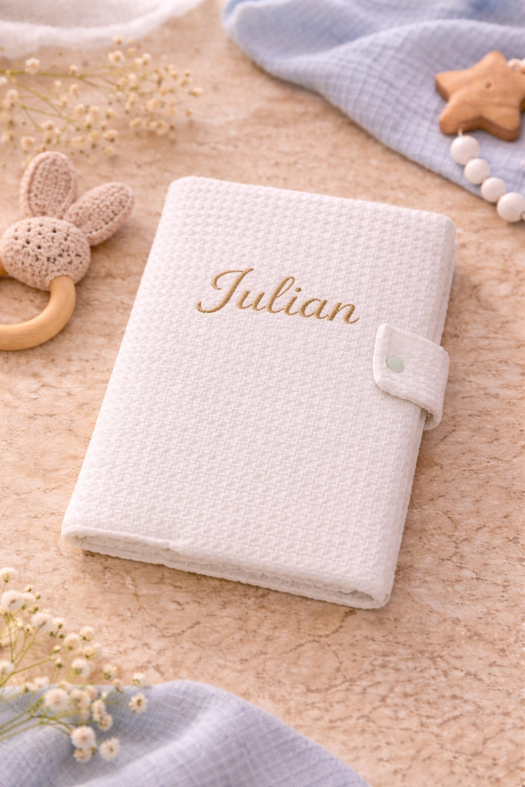 Protège carnet de santé Nid d'abeille